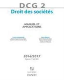 Image for DCG 2 - Droit Des Societes 2016/2017 - 10E Ed. - Manuel Et Applications