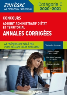Image for Concours Adjoint Administratif Etat & Territorial: Annales Corrigees - 2020-2021