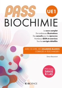 Image for PASS UE 1 Biochimie: Manuel : Cours + Entrainements Corriges
