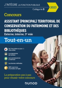 Image for Concours Assistant (Principal) Territorial De Conservation Du Patrimoine Et Des Bibliotheques - 2023: Tout En Un - Concours 2023