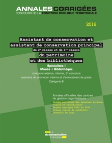 Image for Assistant, Assistant de conservation principal (2e et 1re classe) du patrimoine et des bibliothèques 2016. Spécialités I