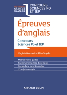 Image for Epreuves D'anglais - Concours Sciences Po Et IEP