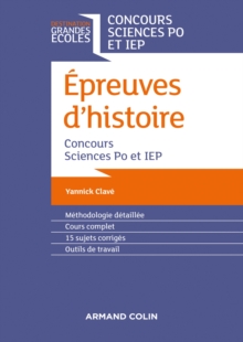 Image for Epreuves D'histoire - Concours Sciences Po Et IEP