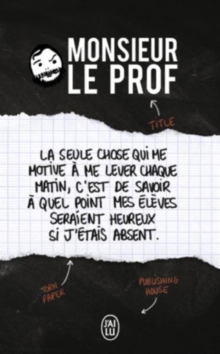 Image for Monsieur le prof