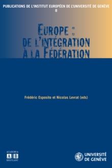 Image for Europe : de l'integration a laFederation.