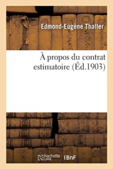 Image for A propos du contrat estimatoire
