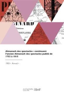 Image for Almanach des spectacles