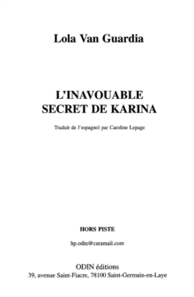 Image for L'INAVOUABLE SECRET DE KARINA
