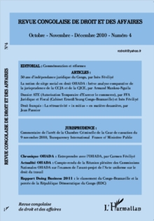 Image for Revue congolaise de droit et des affaires n(deg) 4 - octobre - n.