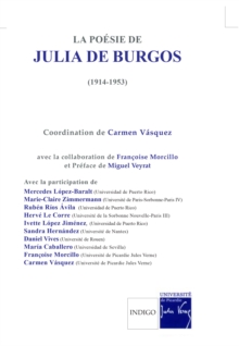 Image for La poesie de Julia de Burgos (1914-1953): (Actes des journees d'etudes internationales d'Amiens, 2005)