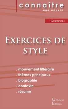 Image for Fiche de lecture Exercices de style de Raymond Queneau (Analyse litteraire de reference et resume complet)