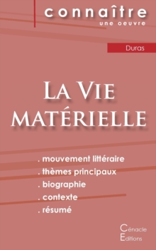 Image for Fiche de lecture La Vie materielle de Marguerite Duras (Analyse litteraire de reference et resume complet)
