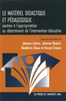 Image for Materiel didactique et pedagogique: Soutien a l'appropriation ou determinant de l'intervention educative