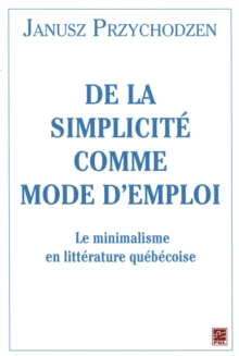 Image for De La Simplicite Comme Mode D'emploi.