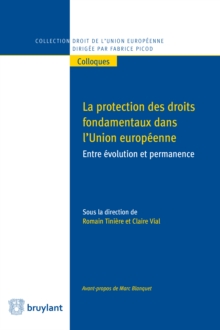 Image for Protection Des Droits Fondamentaux Dans L'union Europeenne: Entre Evolution Et Permanence