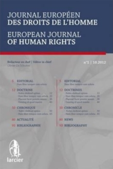 Image for Journal europeen des droits de l'homme / European Journal of Human Rights 2014/2