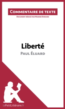 Image for Liberte de Paul Eluard: Commentaire de texte