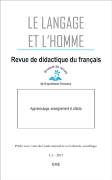 Image for Apprentissage, Enseignement Et Affects: Essai De Psycholinguistique