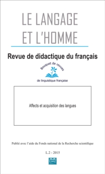 Image for Affects et acquisition des langues: 2015 - 50.2