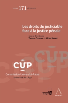 Image for Les droits du justiciable face a la justice penale: CUP 171