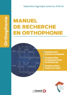 Image for Manuel de recherche en orthophonie