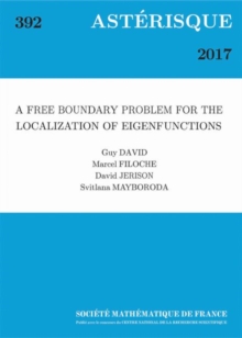 Image for A Free Boundary Problem for the Localization of Eigenfunctions
