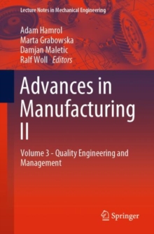 Image for Advances in manufacturing II.: (Quality engineering and management)