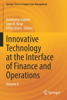 Image for Innovative Technology at the Interface of Finance and Operations