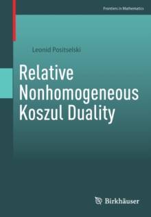 Image for Relative nonhomogeneous koszul duality