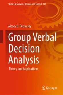 Image for Group Verbal Decision Analysis: Theory and Applications