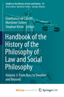 Image for Handbook of the History of the Philosophy of Law and Social Philosophy