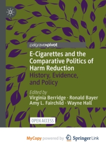 Image for E-Cigarettes and the Comparative Politics of Harm Reduction