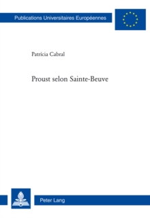 Proust Selon Sainte-Beuve