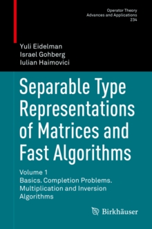 Image for Separable Type Representations of Matrices and Fast Algorithms: Volume 1 Basics. Completion Problems. Multiplication and Inversion Algorithms