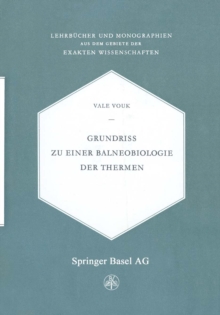 Image for Grundriss Zu Einer Balneobiologie Der Thermen