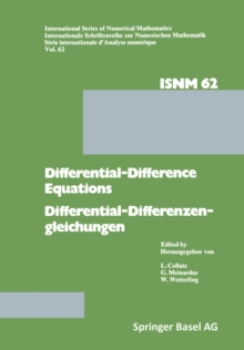 Image for Differential-difference Equations/differential-differenzengleichungen: Applications and Numerical Problems/anwendungen Und Numerische Probleme.