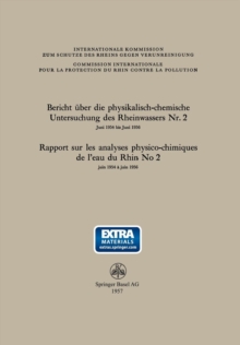 Image for Bericht uber die physikalisch-chemische Untersuchung des Rheinwassers Nr. 2 / Rapport sur les analyses physico-chimiques de l’eau du Rhin No 2