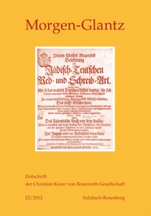 Image for Morgen-Glatz 22/2012: Zeitschrift der Christian Knorr von Rosenroth-Gesellschaft
