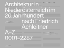 Architektur in Niederosterreich im 20. Jahrhundert nach Friedrich Achleitner