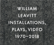 Image for William Levitt  : installations, plays, video, 1970-2018