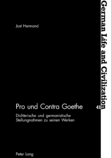Image for Pro Und Contra Goethe