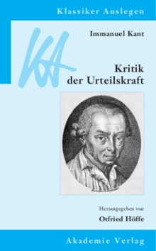 Image for Immanuel Kant: Kritik der Urteilskraft
