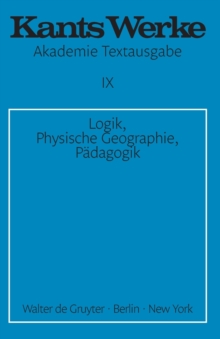 Image for Logik. Physische Geographie. Padagogik