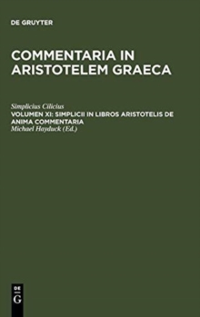 Image for Simplicii in libros Aristotelis de anima commentaria