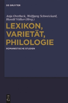 Image for Lexikon, Varietat, Philologie: Romanistische Studien