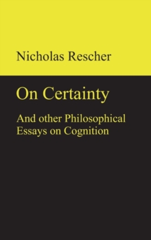 Image for On certainty and other philosophical essays on cognition