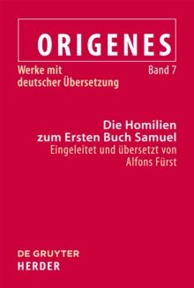 Image for Die Homilien zum Ersten Buch Samuel