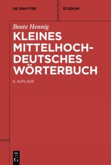 Image for Kleines Mittelhochdeutsches Worterbuch