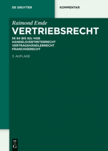 Image for Vertriebsrecht: &#xA7;&#xA7; 84 - 92c HGB. Handelsvertreterrecht - Vertragshandlerrecht - Franchiserecht