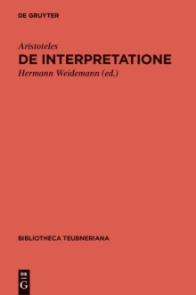 Image for De interpretatione: (Peri hermeneias)